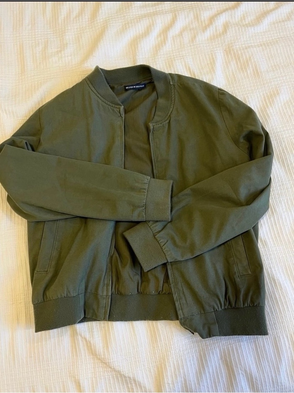 Brandy Melville Olive Bomber Jacket